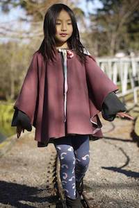 Coats and Jackets: Cape Coat – Grape