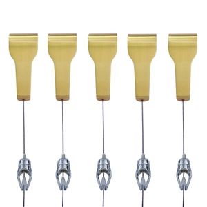 Products: 5 x Brass Picture Rail Hangers & Push Button Hooks - Shakespeare Solutions NZ