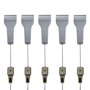 5 x Stainless Steel Picture Rail Hangers & Hooks - Shakespeare Solutions NZ