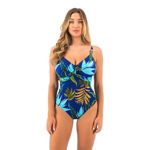 Swimwear: Fantasie Pichola Tropical Blue Twist Front Swimsuit
