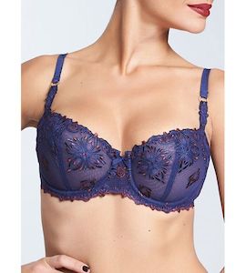 Chantelle: Chantelle Champs Elysees Half Cup Navy Bra