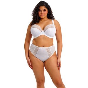 Elomi Lucie White Side Support Plunge - Stretch Bra