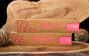 Incense: Organic Masala Incense Sticks ~ Rose 15g