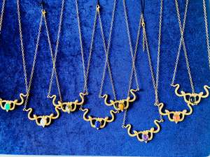 Crystals: Snake Necklace with Crystal