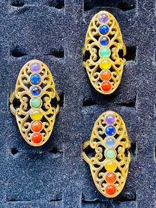 Chakra Ring with Crystals