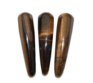 Crystals: Tiger's Eye Semi-Faceted Wand Short