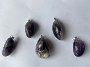 Jewellery: Chevron Amethyst Tumble Pendant
