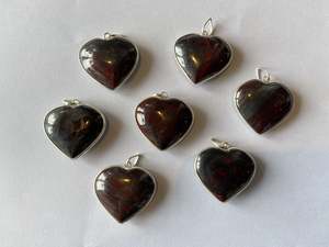 Jewellery: Iron Tiger's Eye Heart Pendant