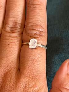 Valeska: Faceted Moonstone Sterling Silver Ring