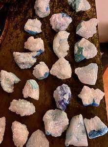 Crystals: Blue Aura Quartz Cluster