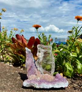 Selenite in Amethyst Geode 2