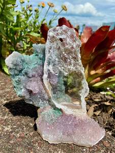 Amethyst: Selenite in Amethyst Geode