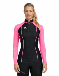 Womens Tops: PERFORMANCE LONG SLEEVE CHEST ZIP TOP - WOMENS NEW