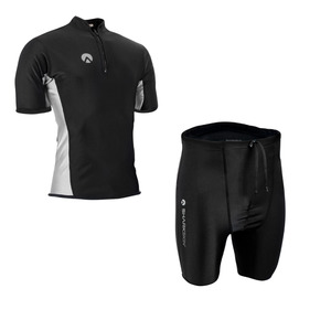 CHILLPROOF SHORT SLEEVE CHEST ZIP - MENS + CHILLPROOF SHORT PANTS - MENS BUNDLE
