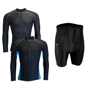 CHILLPROOF LONG SLEEVE FULL ZIP TOP - MENS NEW + CHILLPROOF SHORT PANTS - MENS BUNDLE