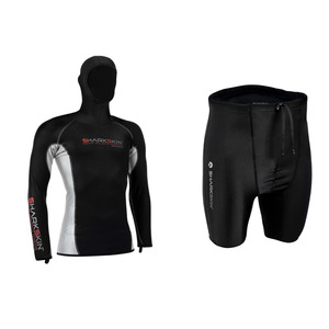 CHILLPROOF LONG SLEEVE HOODED TOP - MENS + CHILLPROOF SHORT PANTS - MENS BUNDLE
