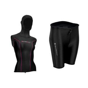 CHILLPROOF VEST WITH HOOD - WOMENS + CHILLPROOF SHORT PANTS - WOMENS