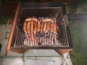 Products: Handcrafted Geometric Fire Pit Steel Grill - Sharp Engineering