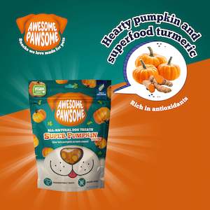 Products: Awesome Pawsome Super Pumpkin Recipe Dog Treats, 85g