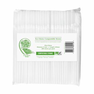 Eco Choice: PLA 6mm Flexi Straw – Restricted Item