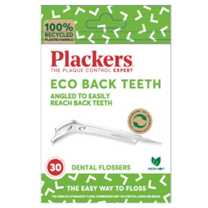 Products: Plackers Eco Back Teeth Angled Flossers 30pk