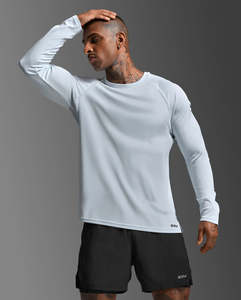 Clothing Tops Sweatshirts: 2XU Mens Aero Mesh Long Sleeve