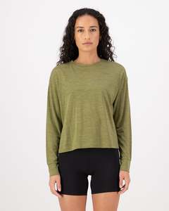 Mons Royale Womens Zephyr Merino Tencel Boxy Long Sleeve