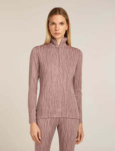 Icebreaker Womens Merino 260 Tech Vertex LS Half Zip Delta Lines AOP