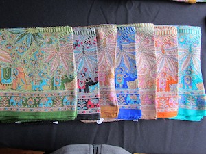 Palm Design Silk Neck Scarf - ShawlyNot