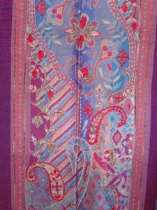 Multi Colour Embroidered Pashmina - ShawlyNot