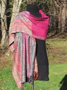 Purple reversible Pashmina - ShawlyNot