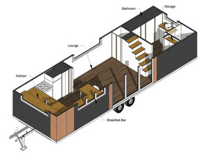 Products: Tiny House Plans : Hazel (Square Face) Shaye's Tiny Homes