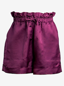 Paperbag Short - Aubergine - Shebby