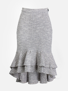 Tweed Frill Skirt - Shebby