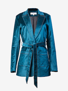 Velvet Blazer - Petrol - Shebby