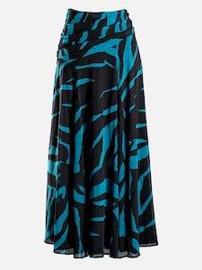Products: Silk Ruched Maxi Skirt - Shebby