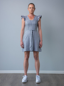 Products: Flutter sleeve dress mini - Stone - Shebby