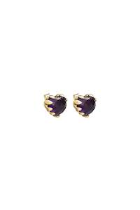 Apparel & Accessories: Stolen Girlfriends Club Love Claw Earrings Dark Amethyst