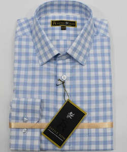 Savile Row Blue Plaid Long Sleeve Shirt