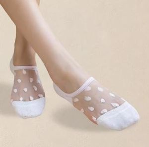 Sisters Matter Polka Dot Secret Silk Lace Sock