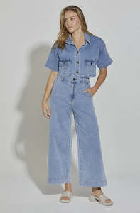 New London Jeans Jacket - Troy in Milk or Light Wash