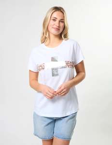 Stella + Gemma Classic Tee White and Silver