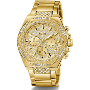 Active Wear: Guess Watch Fury Glitz MF DL Gold Bracelet