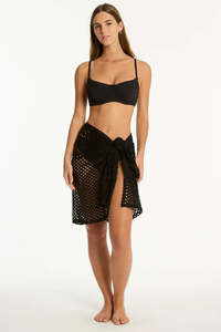 Swim Wear: Sea Level Castaway Mid Length Mesh Wrap