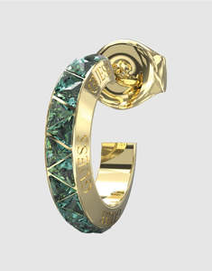 Guess Jewellery: Guess Triangle Hoops Earrings - 18mm Green