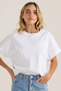 Sass Mira Crochet Tee