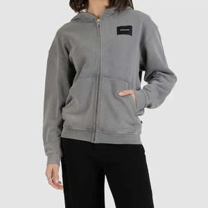 Womens Tops 1: Federation Axle Zip Up Woven Badge Slate