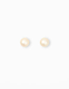 Active Wear: Stella+Gemma Oversized Pearl Earring in Snow White or Chocolate Brown