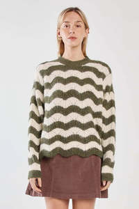 Sass Nikkita Wavy Stripe Knit