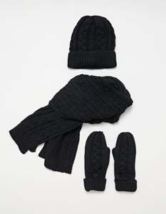 Stella+Gemma Scarf/Mitten/Beanie Tripple Set